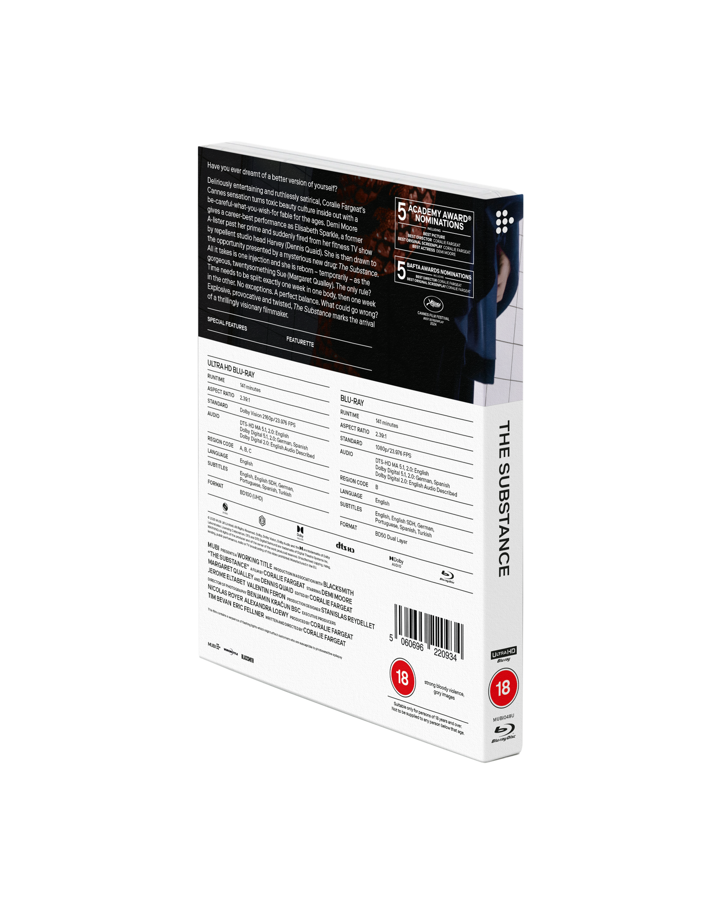 THE SUBSTANCE 4K UHD [Blu-ray]