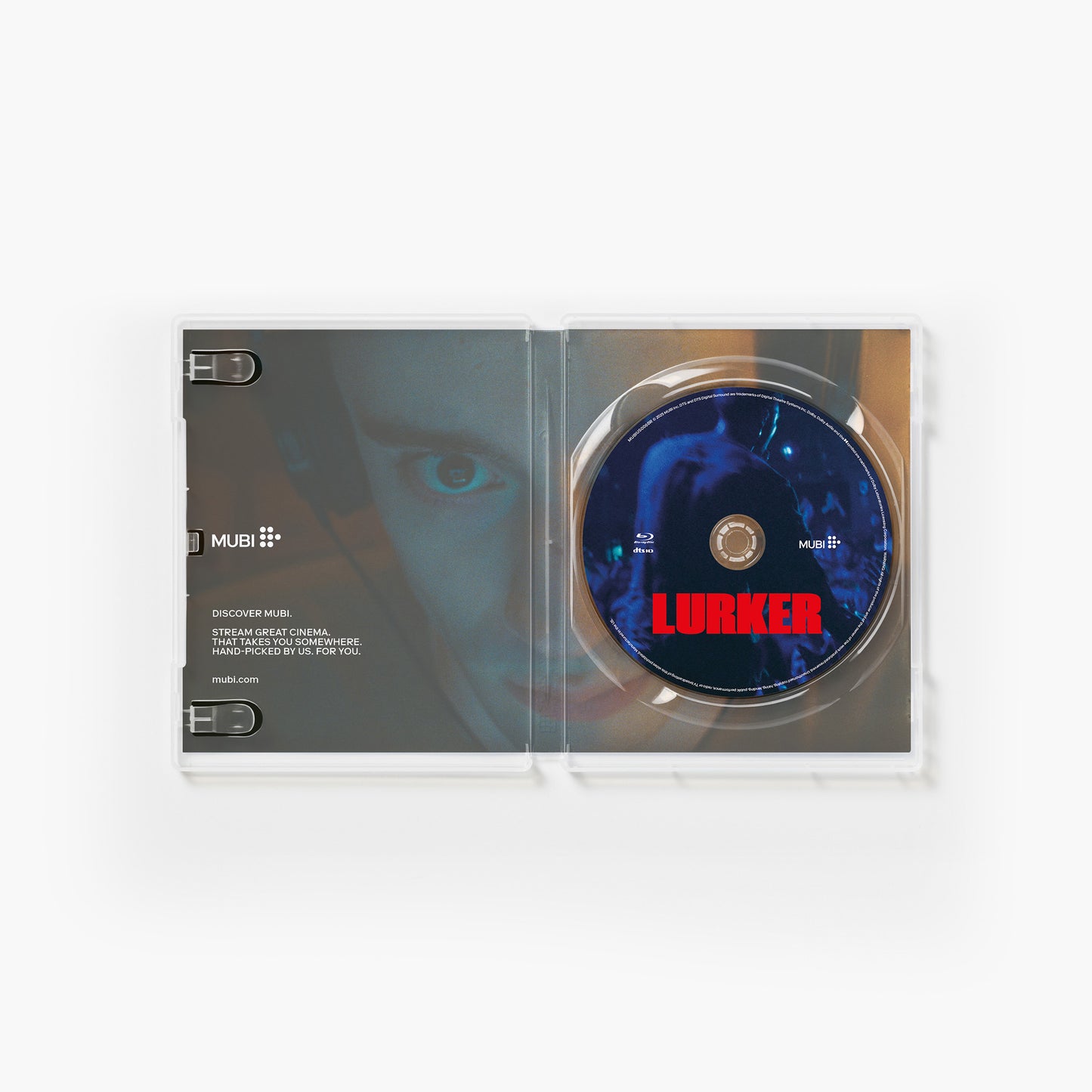 Blu-ray disc in a case with 'LURKER' on the disc